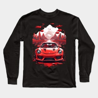 Red Car Design Art Long Sleeve T-Shirt